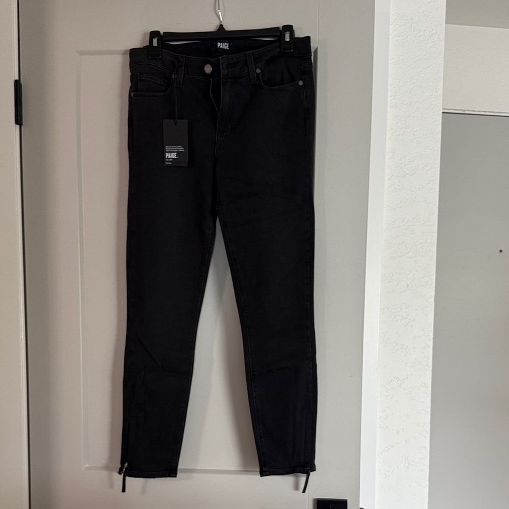 PAIGE Women's Black Skinny Jeans